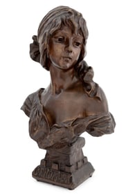 Emmanuel Villanis "Cendrillon" Bronze Bust