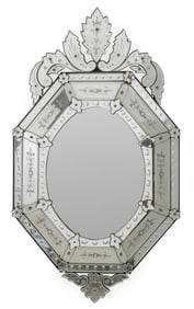 Venetian Etched Octagonal Mirror