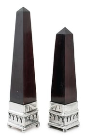 Grand Tour Manner Mahogany Obelisks, 2