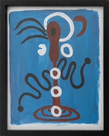 American Modernist Abstract Composition Acrylic
