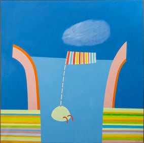 Jos Jans "Een Droom" Oil on Canvas, 1972