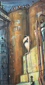 Medrie MachPhee "The Eye of the Harbor" Oil, 1991