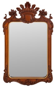 Chippendale Style Carved Mahogany Mirror