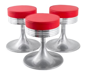 American Industrial Modern Aluminum Stools, 3