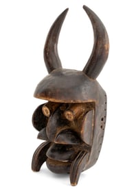 Bete Carved Wood Gre Mask