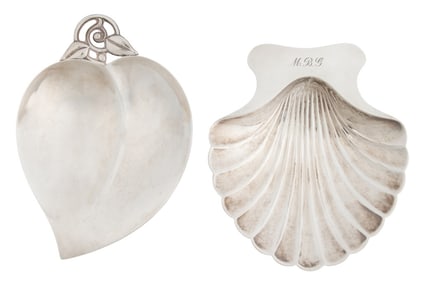 Tiffany & Co. Sterling Shell & Leaf Form Dishes, 2