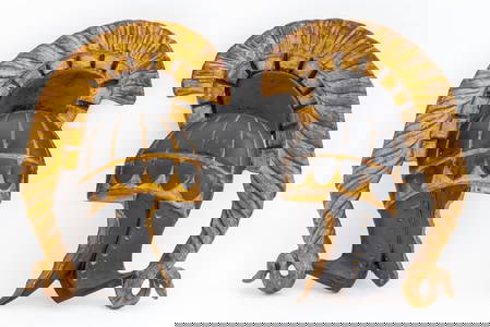 Palladio Carved Wood Spartan Helmet Appliques, Pr.