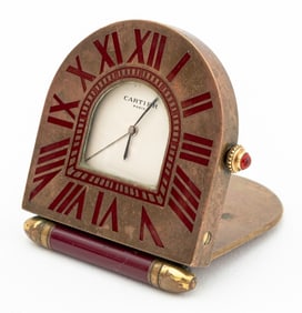 Cartier Brass Travel Desk Clock