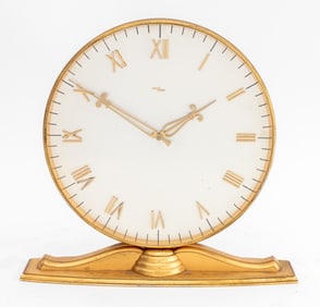 ImHof Gilt Brass 15 Jewels Desk Clock