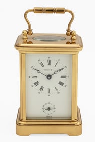 Tiffany & Co. Brass Carriage Clock