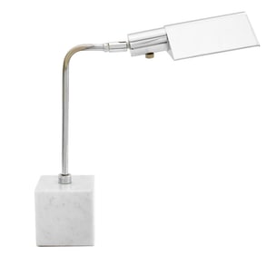 Mid-Century Modern Marble and Chrome Desk Lamp