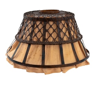 Stickley Arts and Crafts Woven Metal Lamp Shade