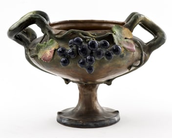 Amphora Austrian Art Nouveau Grape Motif Vase