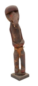 African Figural Carved and Painted Wood Sculpture