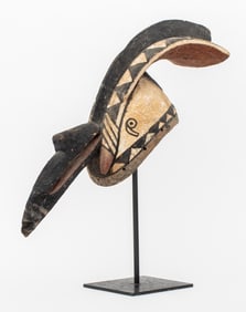 Burkina Faso Mossi Carved Wood Bird Mask