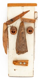 Eric Legge "Outsider Portrait" Wood Sculpture