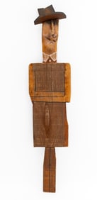 Uri Shulevitz "Figure" Carved Wood Sculpture