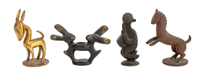 Hagenauer, Etc. Miniature Bronze Statues, 4