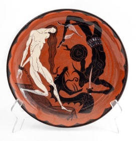 Modernist Greek Style Perseus & Andromeda Plate