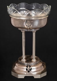Hanau Silver and Cut Glass Centerpiece