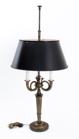 Louis XVI Style Horn Motif Brass Bouillotte Lamp