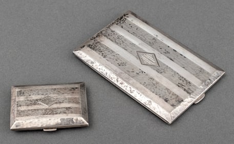 American Art Deco Sterling Silver Cases, 2