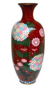 Japanese Cloisonne Baluster Vase