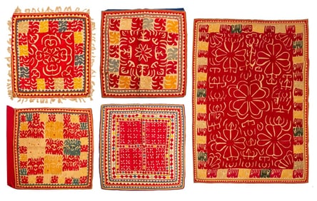 Banjara Indian Embroidered Textile Panels, 5