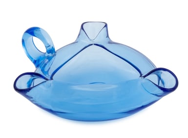 Frederick Carder Steuben Blue Trefoil Vessel