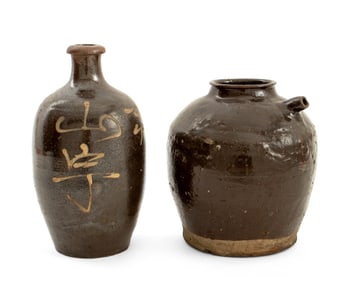 Japanese Stoneware Pottery Vessels, 2