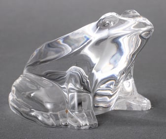 Baccarat Crystal Frog Paperweight