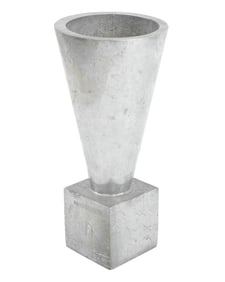 Modern Cast Aluminum Conical Vase, c. 1970