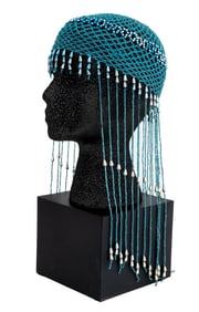Art Deco Flapper Woven Bead Cap Headpiece