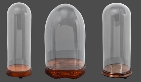 French Glass Clock Domes, 3
