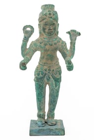Southeast Asian Vishnu Verdigris Patinated Bronze