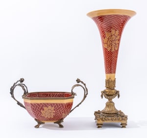 Chinese Louis XVI Style Porcelain Centerpieces, 2