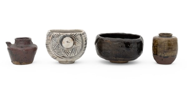 Japanese Glazed Stoneware Vessels, 4