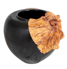 Thai Modern Ceramic Lotus Leaf Jardiniere