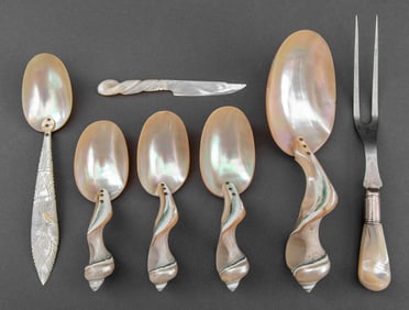 Mother-of-Pearl Flatware, 7 Pcs.