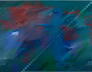 Robert O'Meara Abstract in Cool Tones Oil
