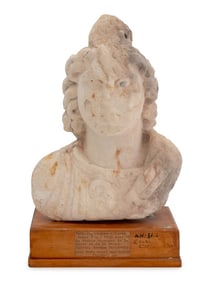 Ancient Egyptian Bust of Isis Limestone Carving