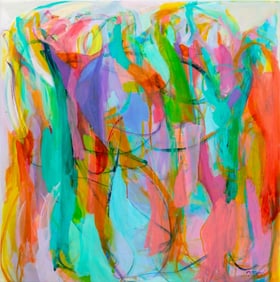 Gabriela Tolomei "Danza" Large Acrylic on Canvas
