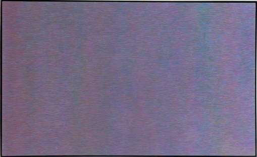 Elizabeth Palay Abstract Composition Acrylic: Elizabeth Palay (American, XX-XXI), Abstract Composition in Purple, Acrylic on Canvas, apparently unsigned, silvered wood frame. Image: 65.75" H x 40" W; 67.25" H x 41.25" W. Provenance: From a New Yo