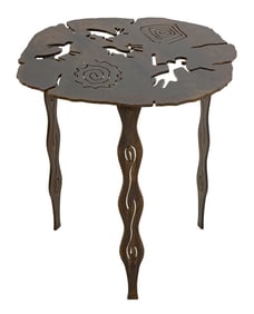Kathy Beechom Laser Cut Steel Tripod Table