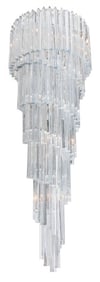 Venini Triedri Cascading Glass Spiral Chandelier