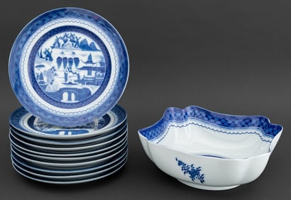 Mottahedeh "Blue Canton" Porcelain Service for 10