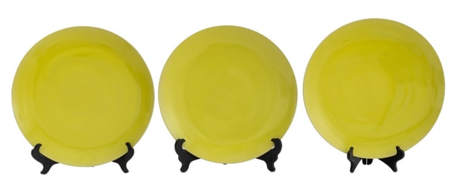 Rupert Spira Yellow Stoneware Shallow Bowls, 3