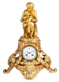 Louis XVI Style Ormolu Figural Clock