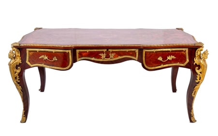 Louis XV Style Kingwood and Marquetry Bureau Plat