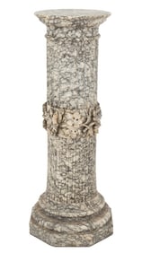 Italian Carved Alabaster Pedestal